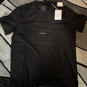 Size XXL - Givenchy Black Slim Fit Small Logo Short Sleeve Tee Shirt